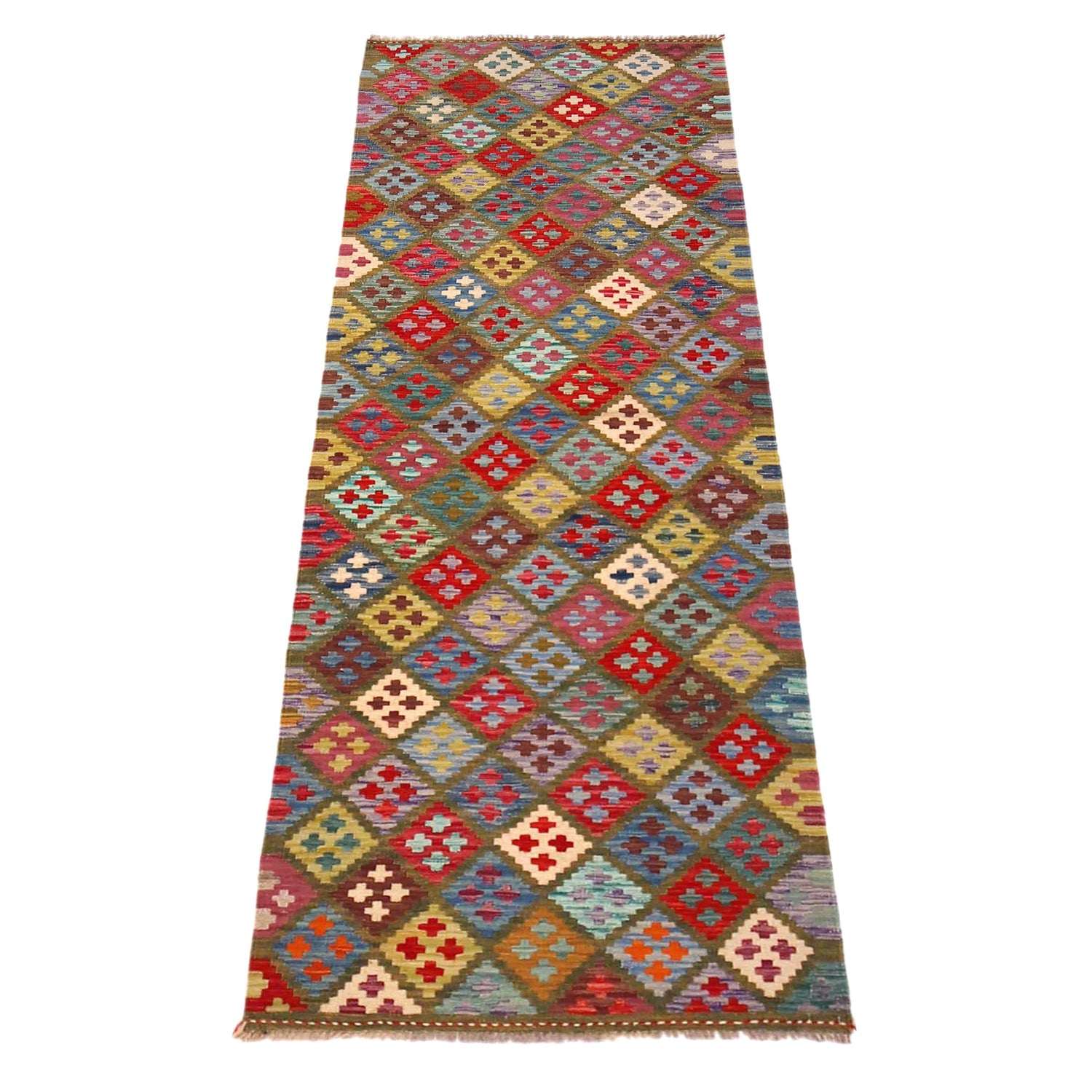 Short Kilim Runner 2' 9" x 8' 2" ft / 83 x 250 cm - No. P36410