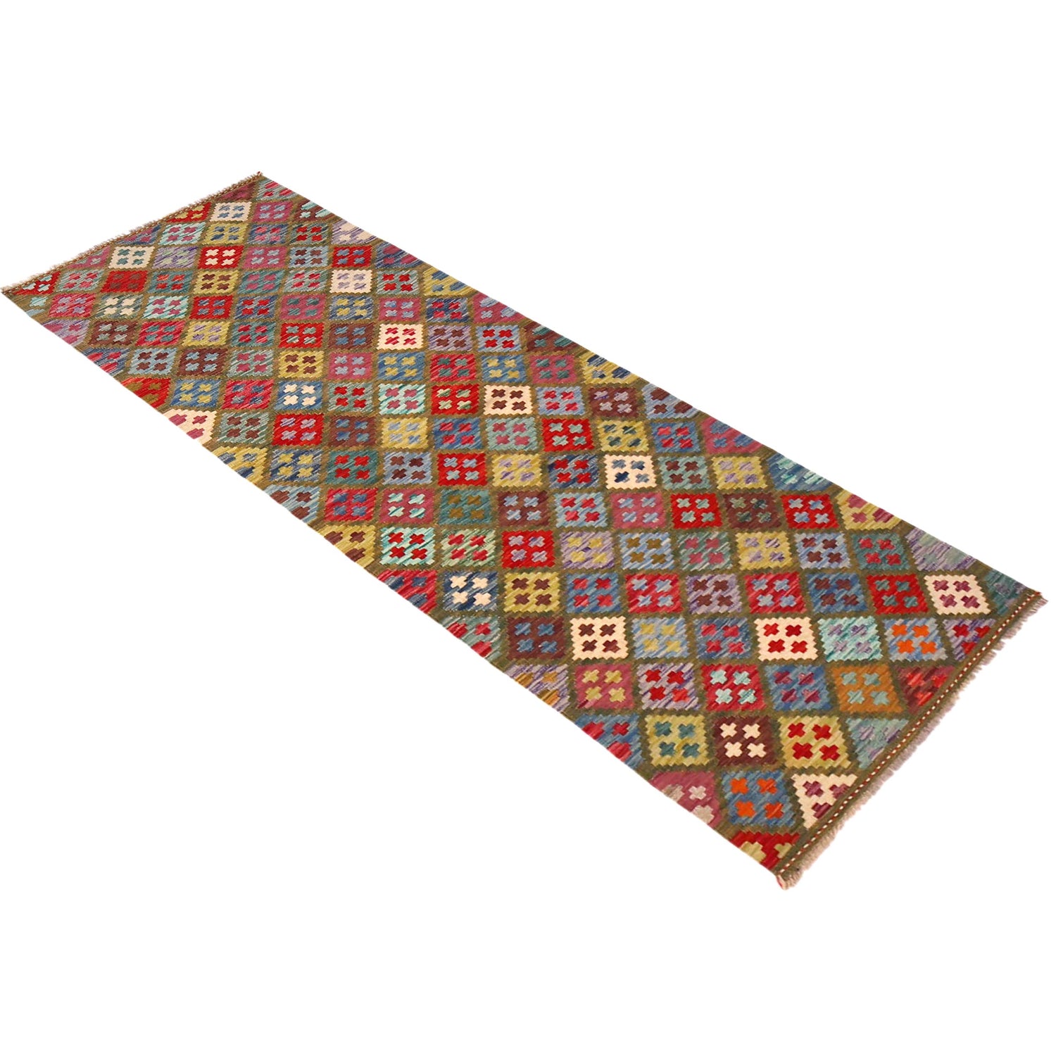 Short Kilim Runner 2' 9" x 8' 2" ft / 83 x 250 cm - No. P36410