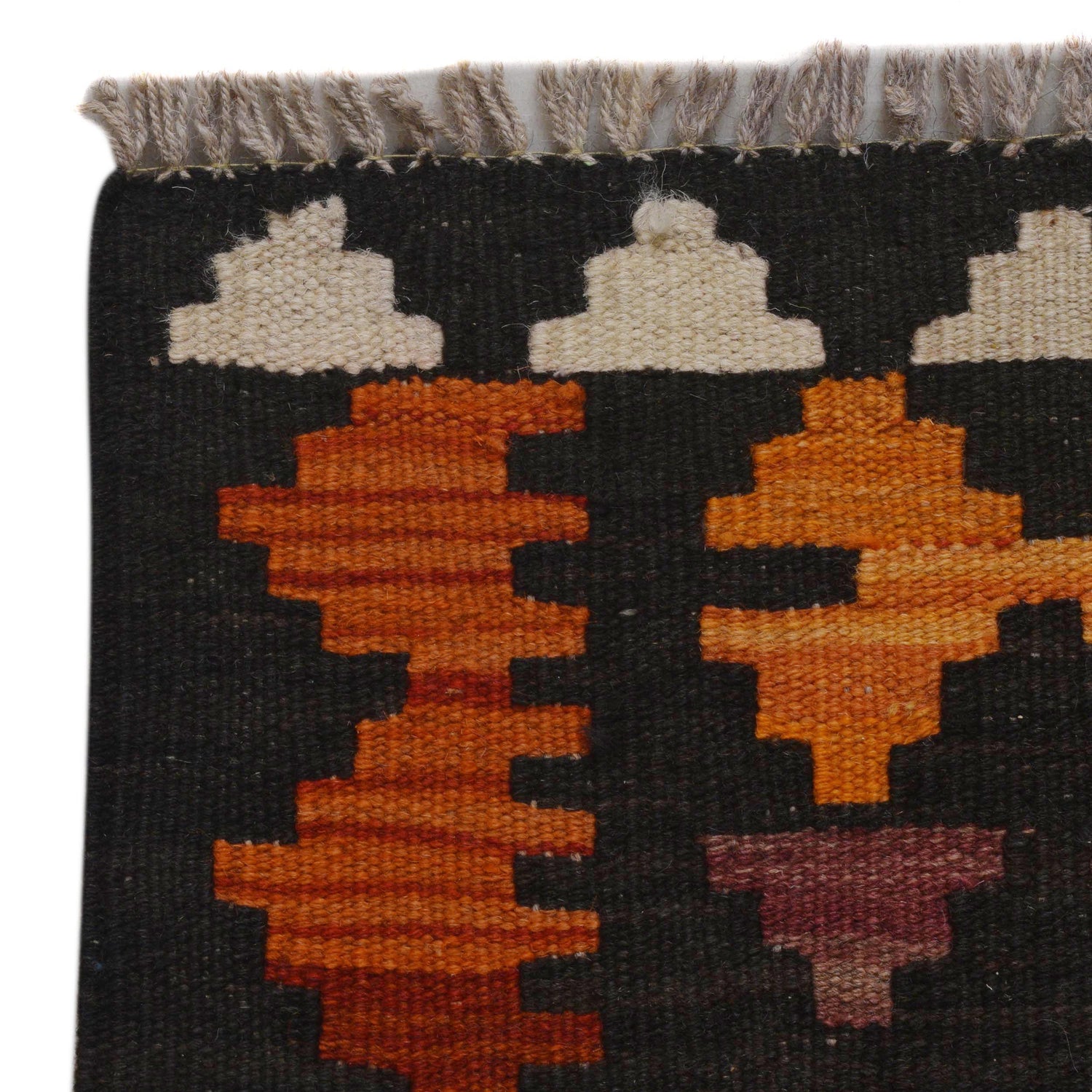 Hand Made Afghan Kilim 5' 0" x 6' 8" ft / 153 x 202 cm - No. P36415