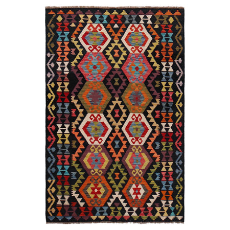 Handmade Vegetable Kelim 4' 1" x 6' 7" ft / 125 x 201 cm - No. P36418