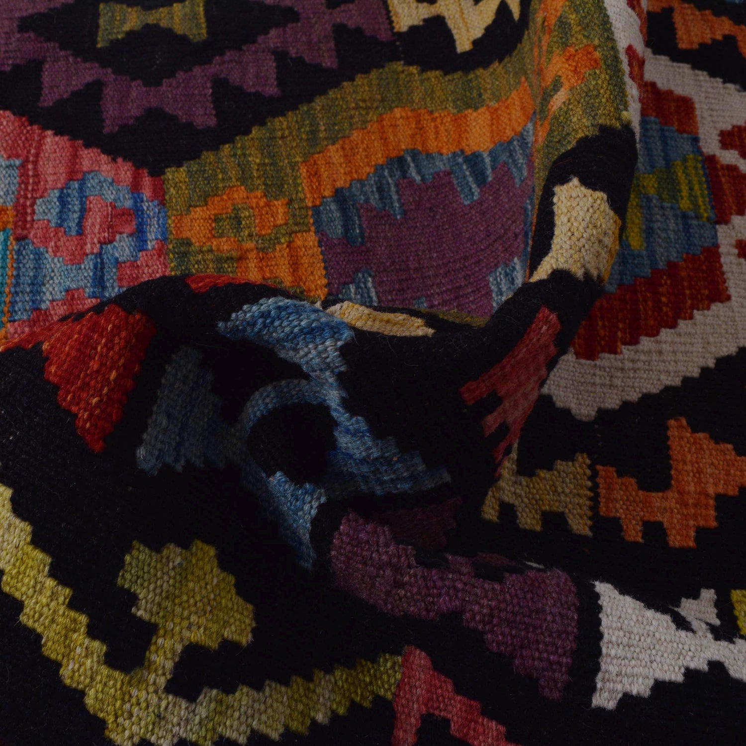 Handmade Vegetable Kelim 4' 1" x 6' 7" ft / 125 x 201 cm - No. P36418