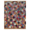 Multi Color ful Flat-Weave Wool Kilim 5' 1" x 6' 8" ft / 156 x 204 cm - No. P36420