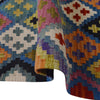 Multi Color ful Flat-Weave Wool Kilim 5' 1" x 6' 8" ft / 156 x 204 cm - No. P36420