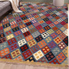Multi Color ful Flat-Weave Wool Kilim 5' 1" x 6' 8" ft / 156 x 204 cm - No. P36420