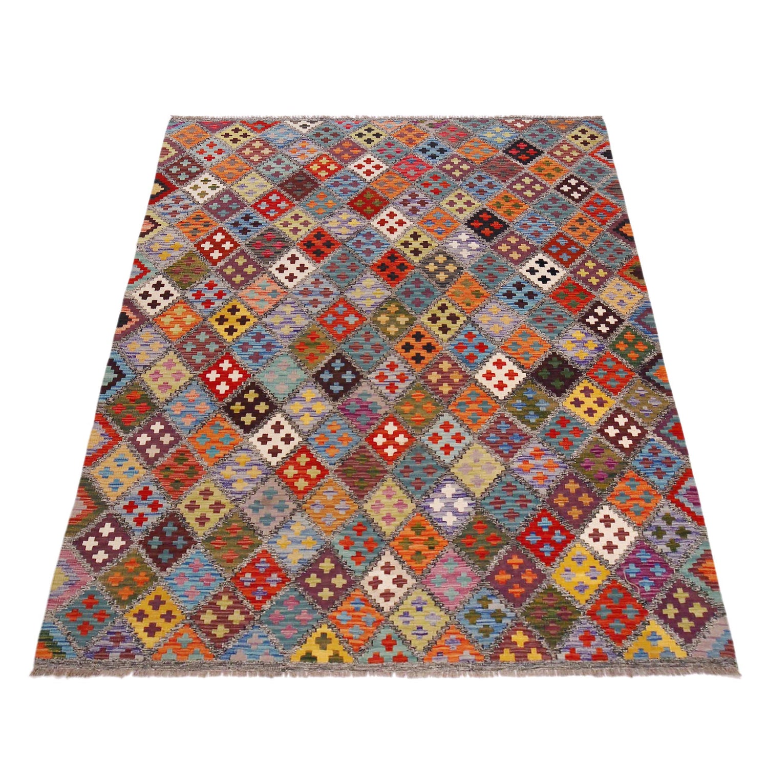 Handmade Vegetable Kelim 5' 7" x 8' 0" ft / 171 x 244 cm - No. P36426