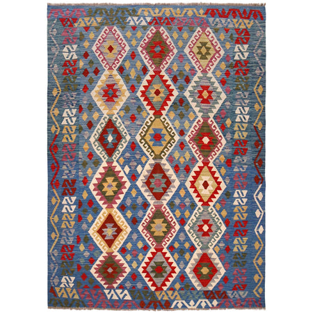 Hand Woven Wool Kelim 5' 9" x 8' 1" ft / 175 x 247 cm - No. P36434