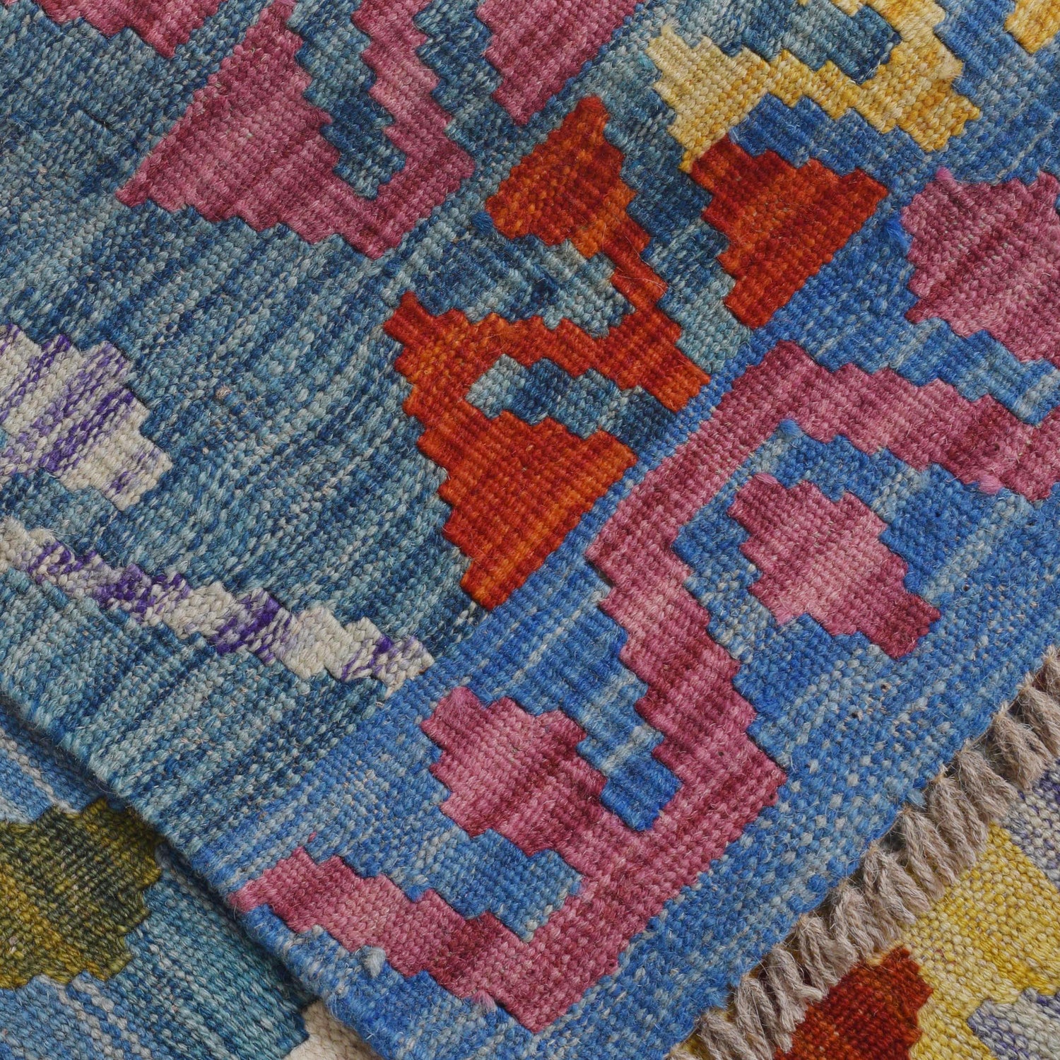 Hand Woven Wool Kelim 5' 9" x 8' 1" ft / 175 x 247 cm - No. P36434