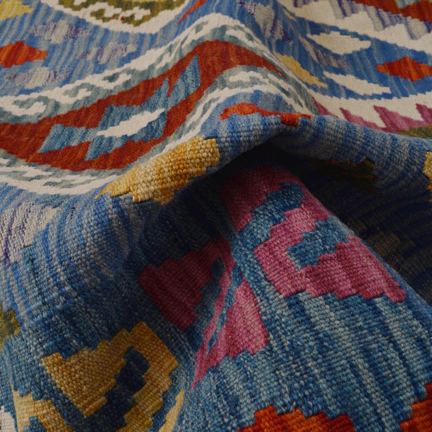 Hand Woven Wool Kelim 5' 9" x 8' 1" ft / 175 x 247 cm - No. P36434