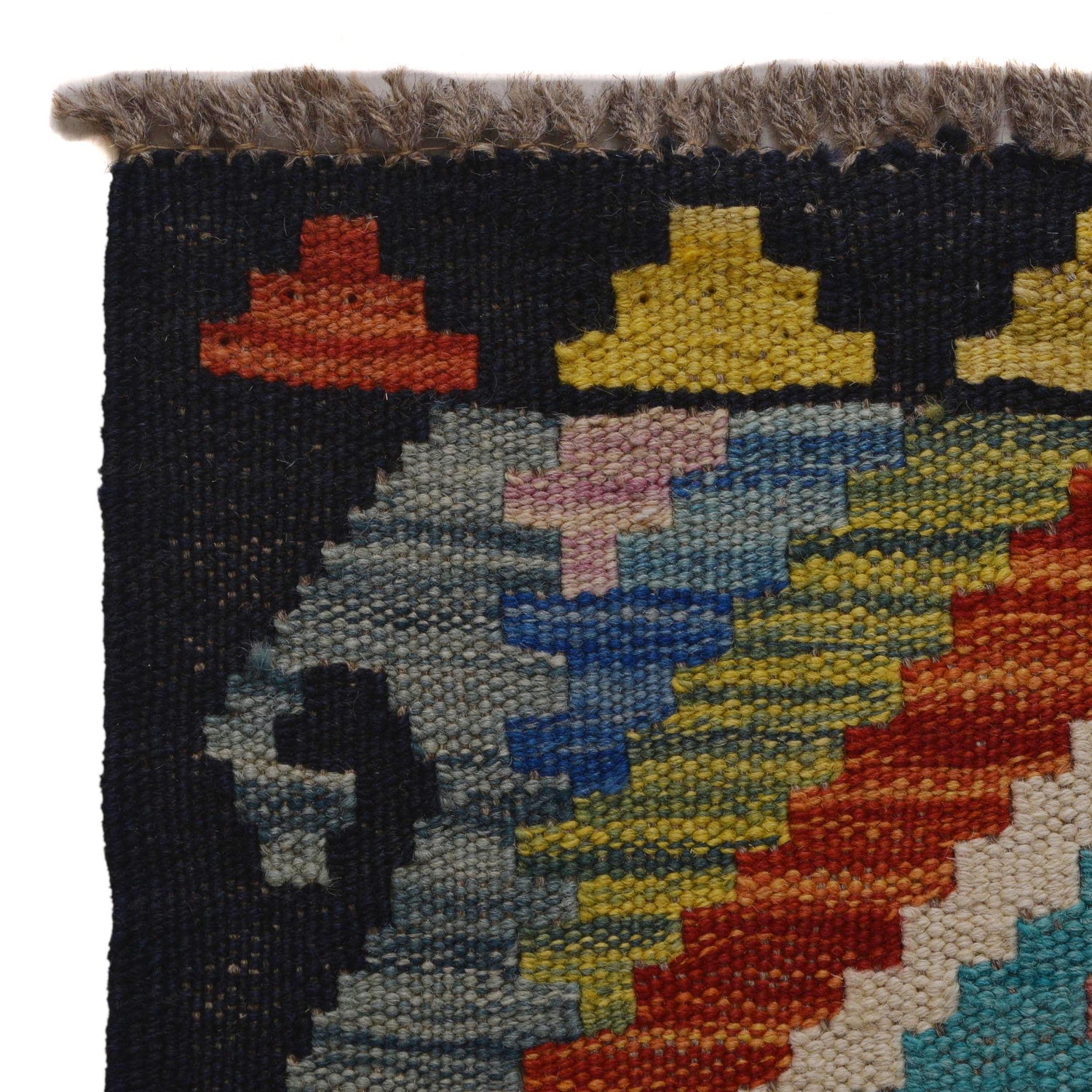 Handmade Afghan Vegetable Kilim 2' 9" x 4' 3" ft / 84 x 130 cm - No. P36448