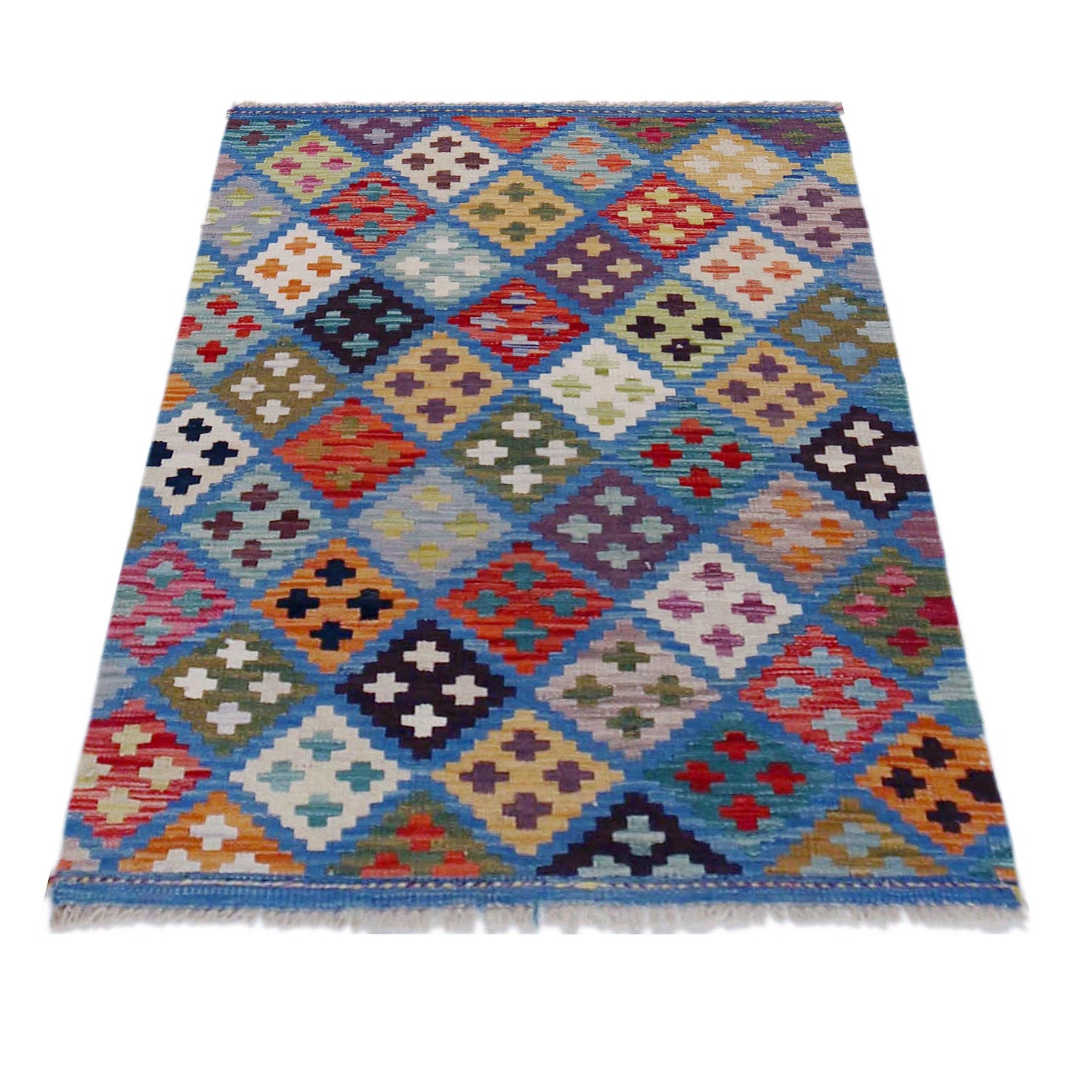Hand Made Afghan Kilim 2' 7" x 4' 0" ft / 80 x 121 cm - No. P36449