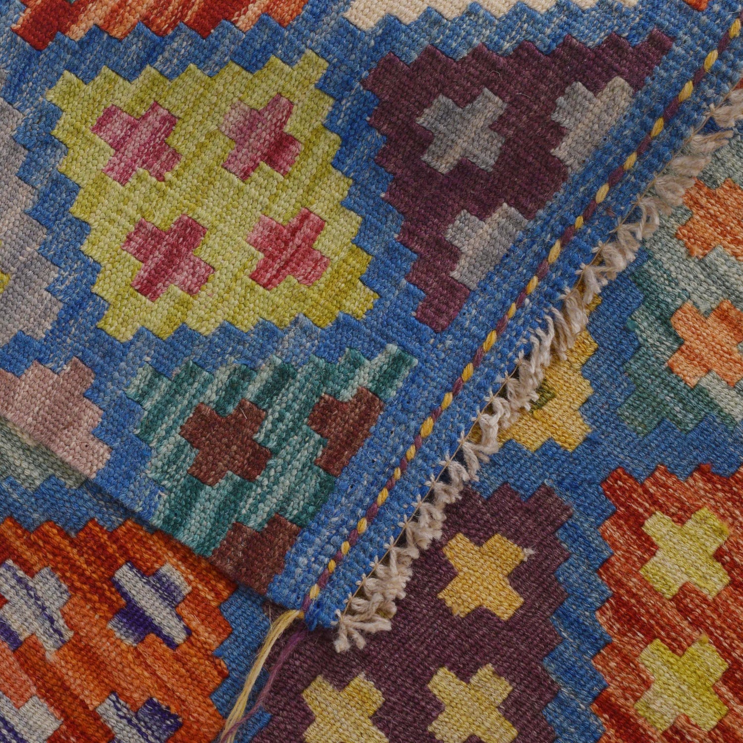 Hand Made Afghan Kilim 2' 7" x 4' 0" ft / 80 x 121 cm - No. P36449