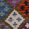 Multi Color ful Flat-Weave Wool Kilim 3' 3" x 4' 10" ft / 100 x 147 cm - No. P36450