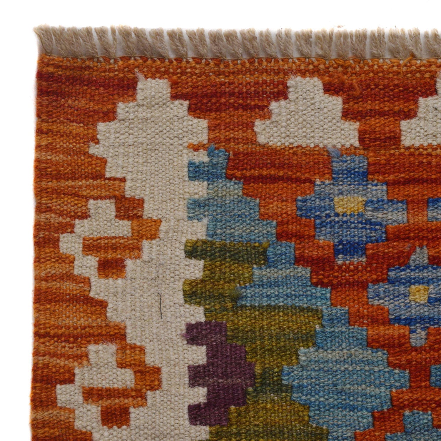 Handmade Vegetable Kelim Runner 2' 8" x 9' 10" ft / 81 x 300 cm - No. P36452