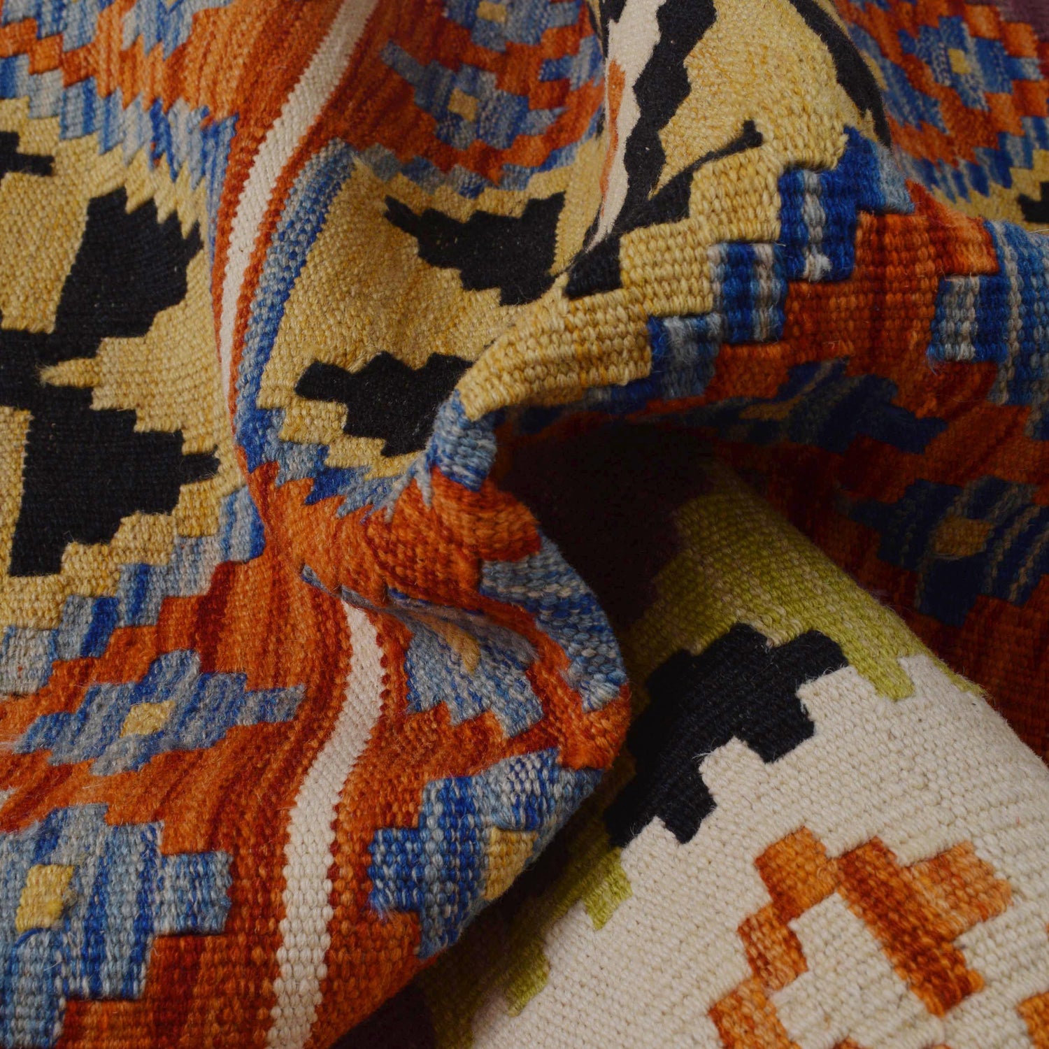 Handmade Vegetable Kelim Runner 2' 8" x 9' 10" ft / 81 x 300 cm - No. P36452