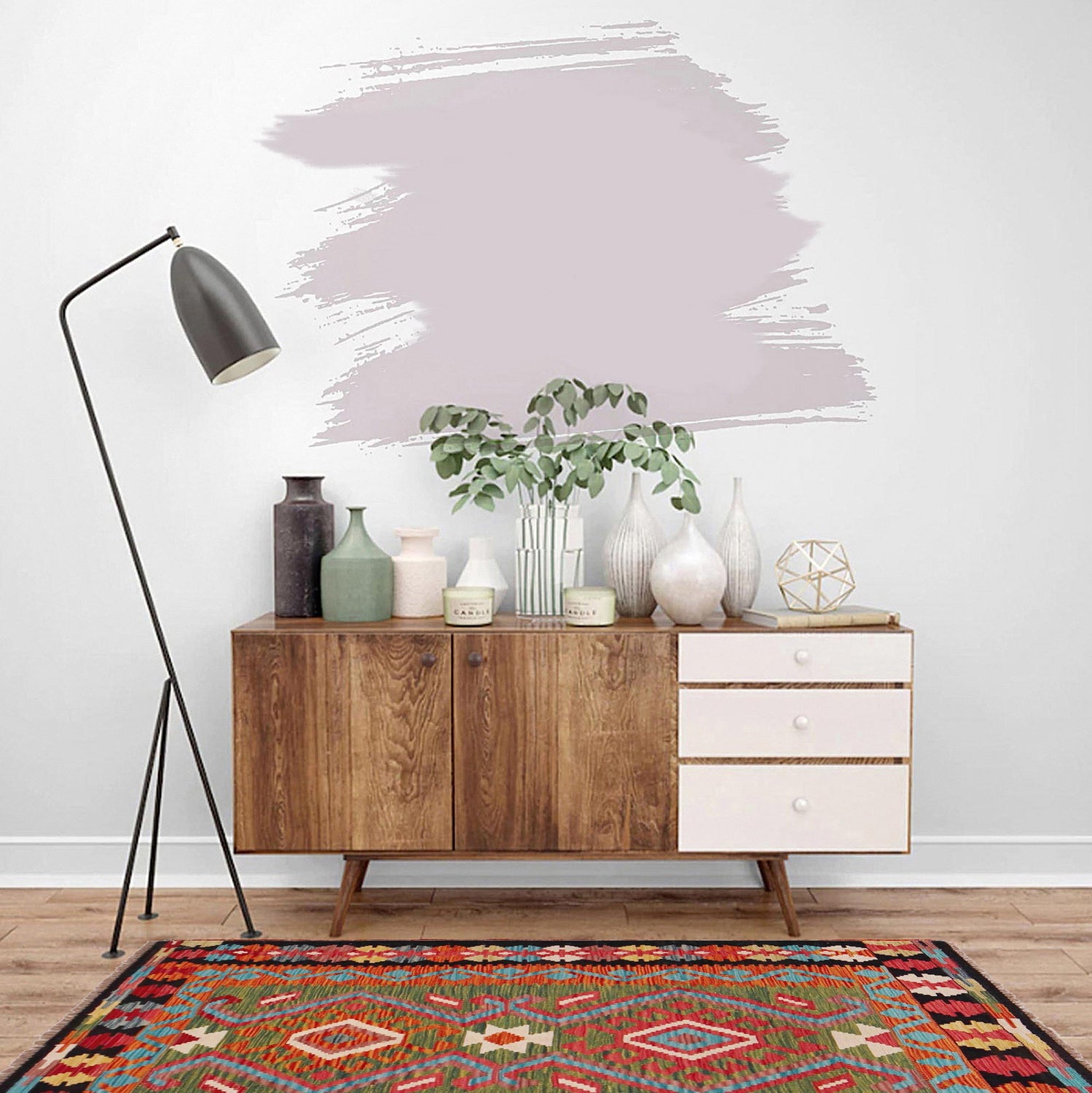 Handmade Vegetable Kilim 3' 3" x 5' 3" ft / 99 x 161 cm - No. P36461