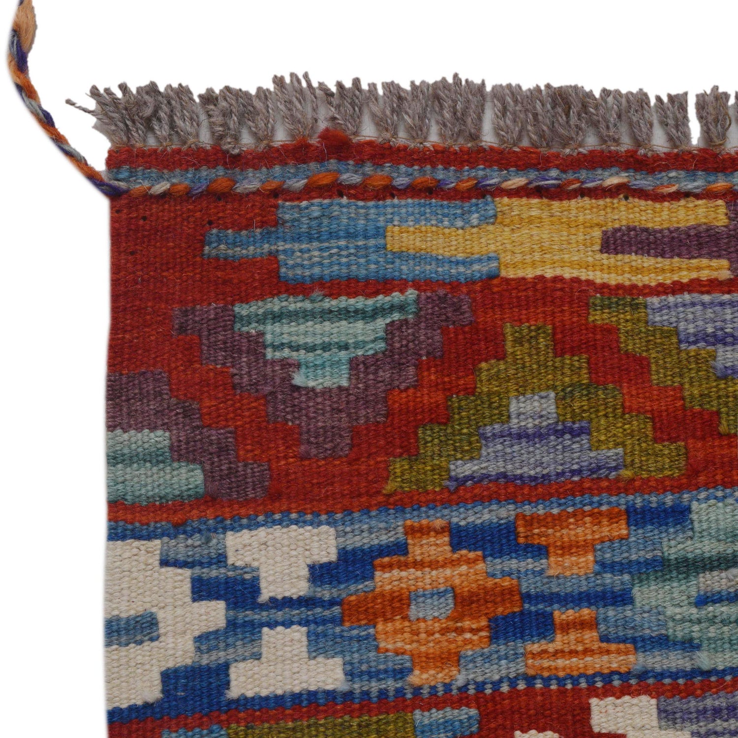 Handmade Turkish Design Wool Kilim Runner 2' 6" x 10' 0" ft / 75 x 304 cm - No. P36464