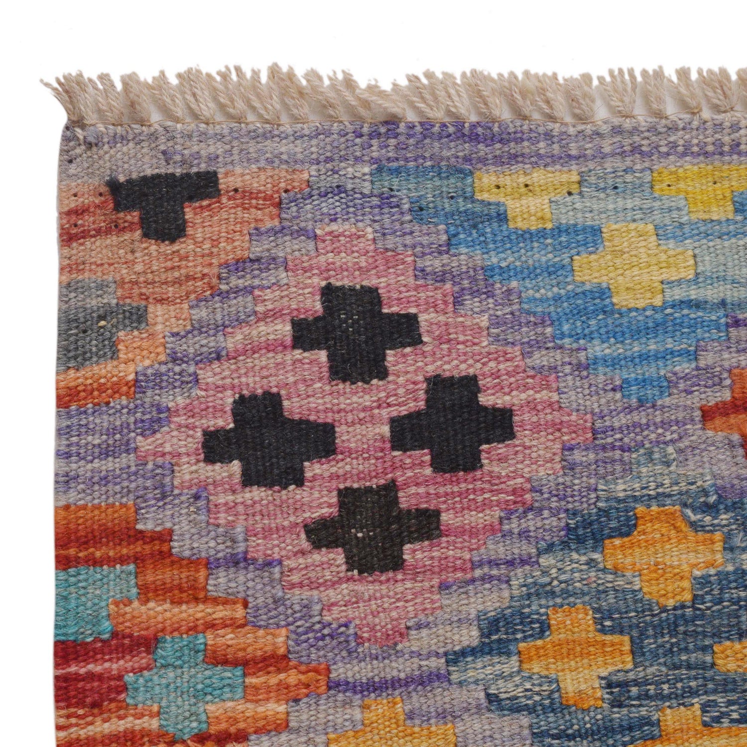 Hand Knotted Flatweave Kilim Runner 2' 7" x 9' 2" ft / 78 x 280 cm - No. P36467