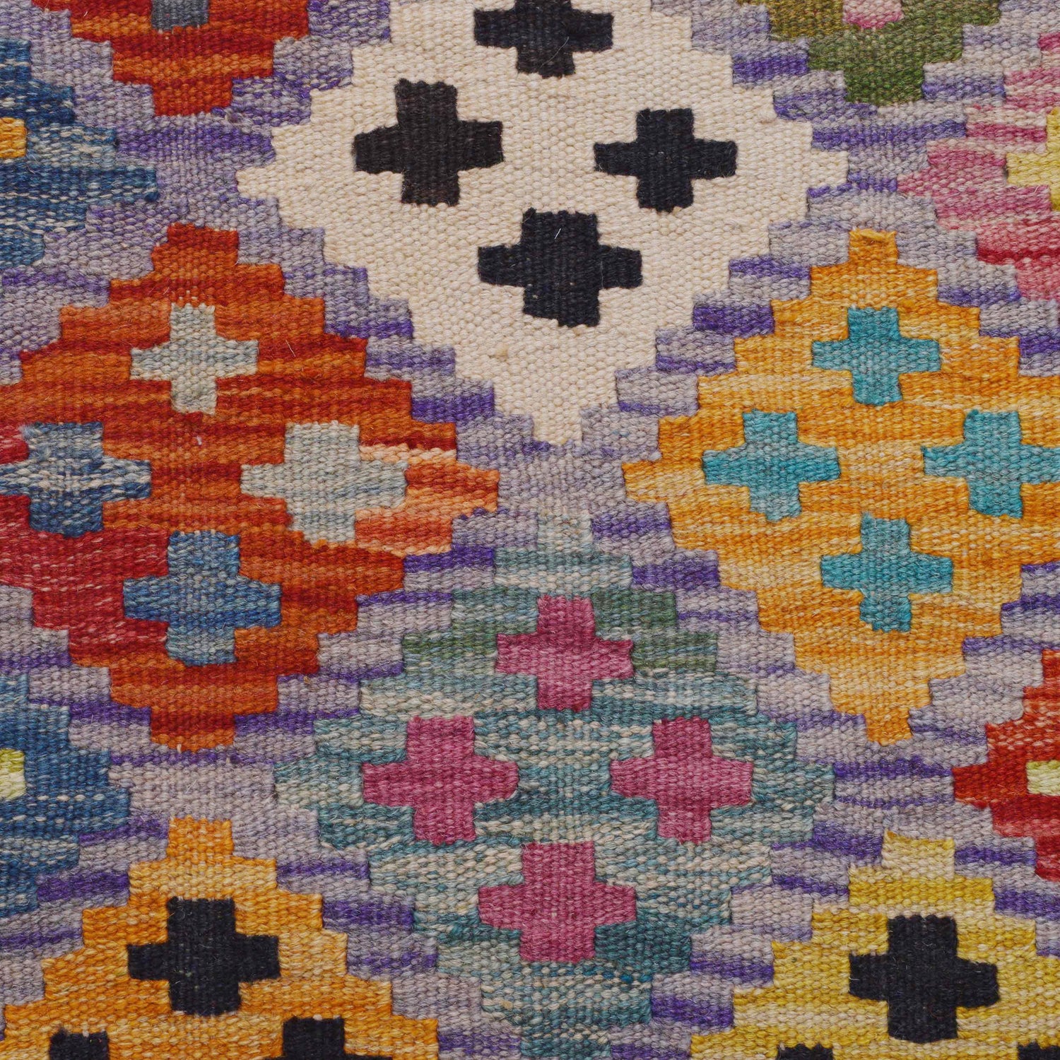 Hand Knotted Flatweave Kilim Runner 2' 7" x 9' 2" ft / 78 x 280 cm - No. P36467