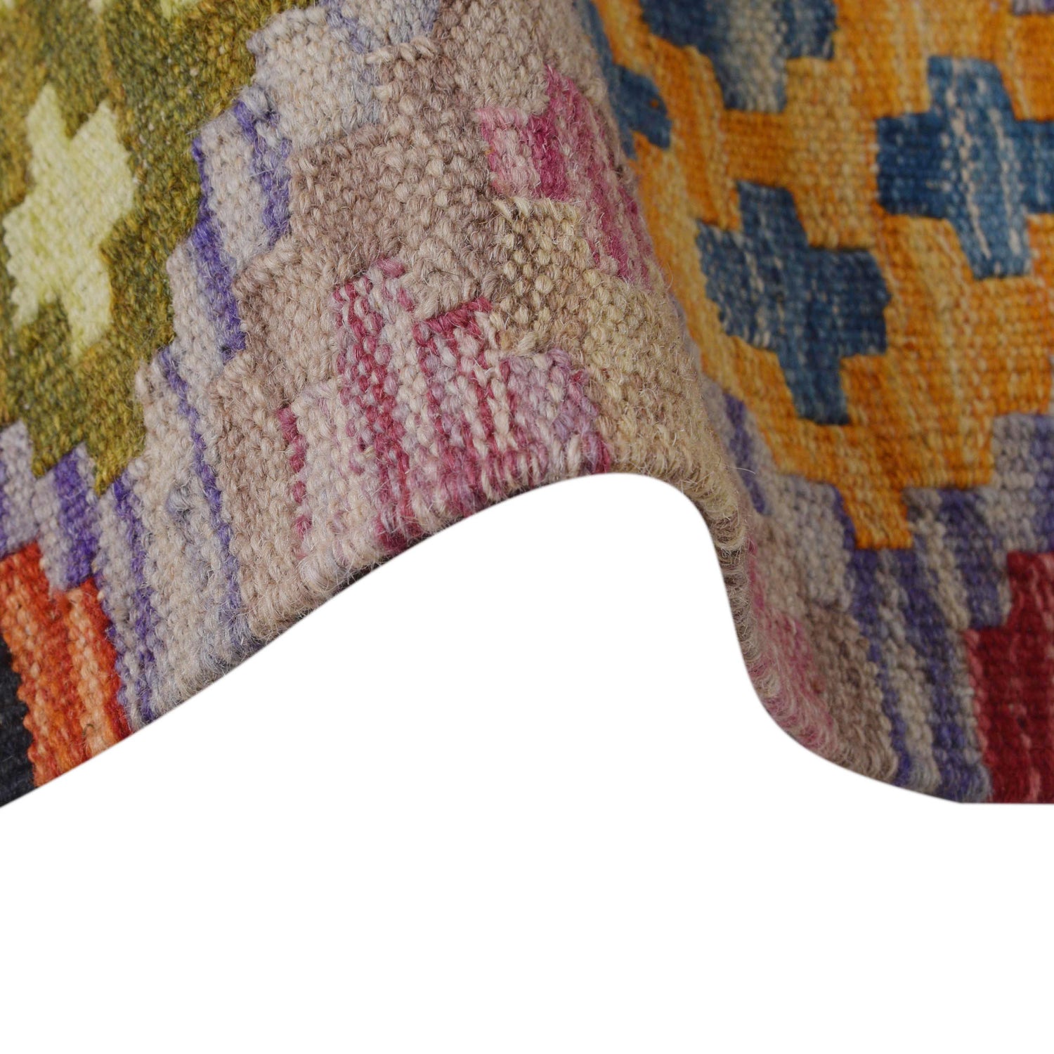 Hand Knotted Flatweave Kilim Runner 2' 7" x 9' 2" ft / 78 x 280 cm - No. P36467