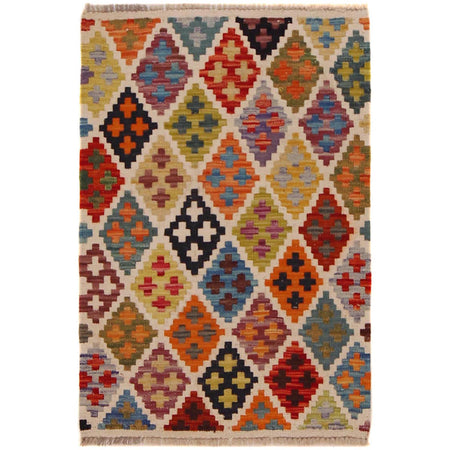 Handmade Vegetable Kelim 2' 0" x 3' 1" ft / 62 x 93 cm - No. P36476