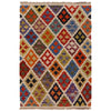 Hand Woven Wool Kelim 2' 0" x 3' 0" ft / 62 x 91 cm - No. P36478