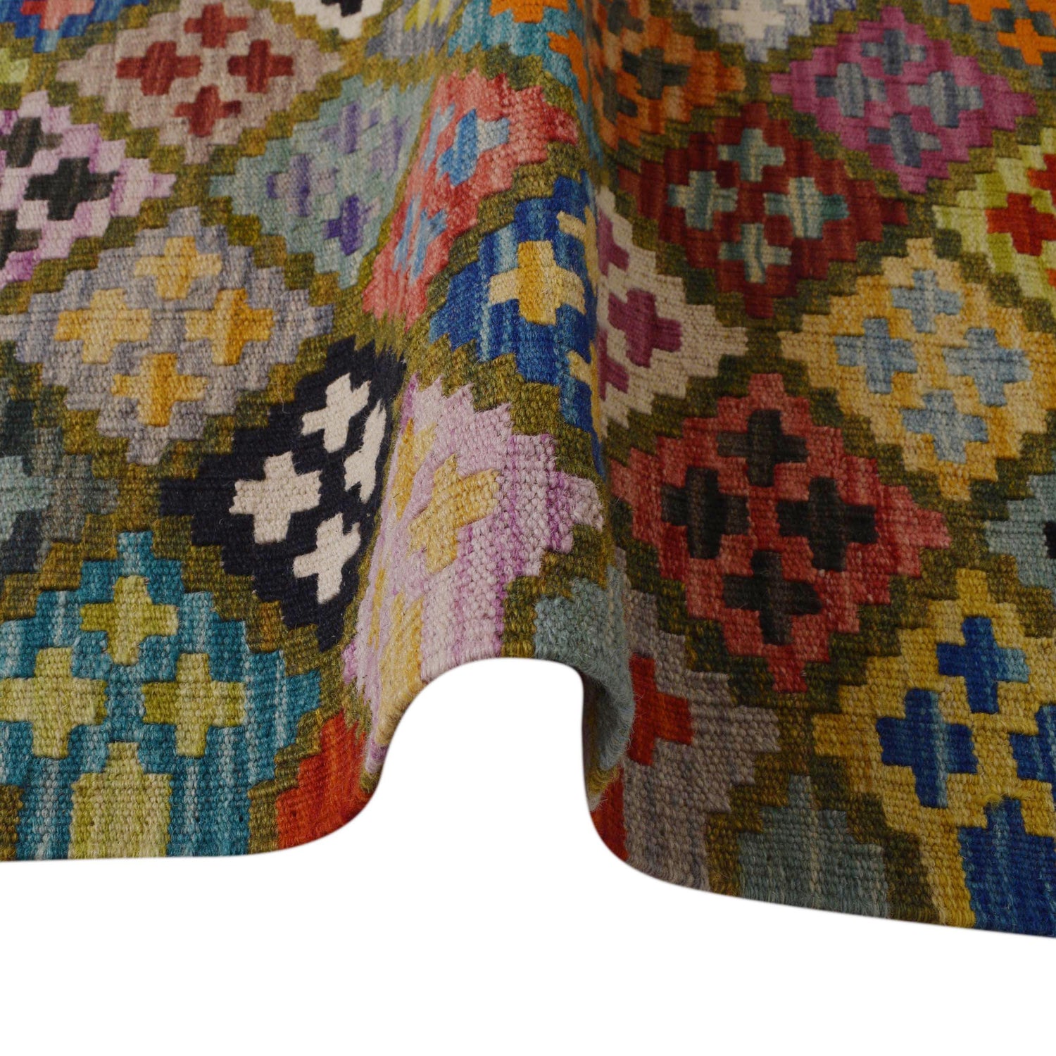 Handmade Vegetable Kelim 3' 7" x 4' 11" ft / 110 x 149 cm - No. P36482