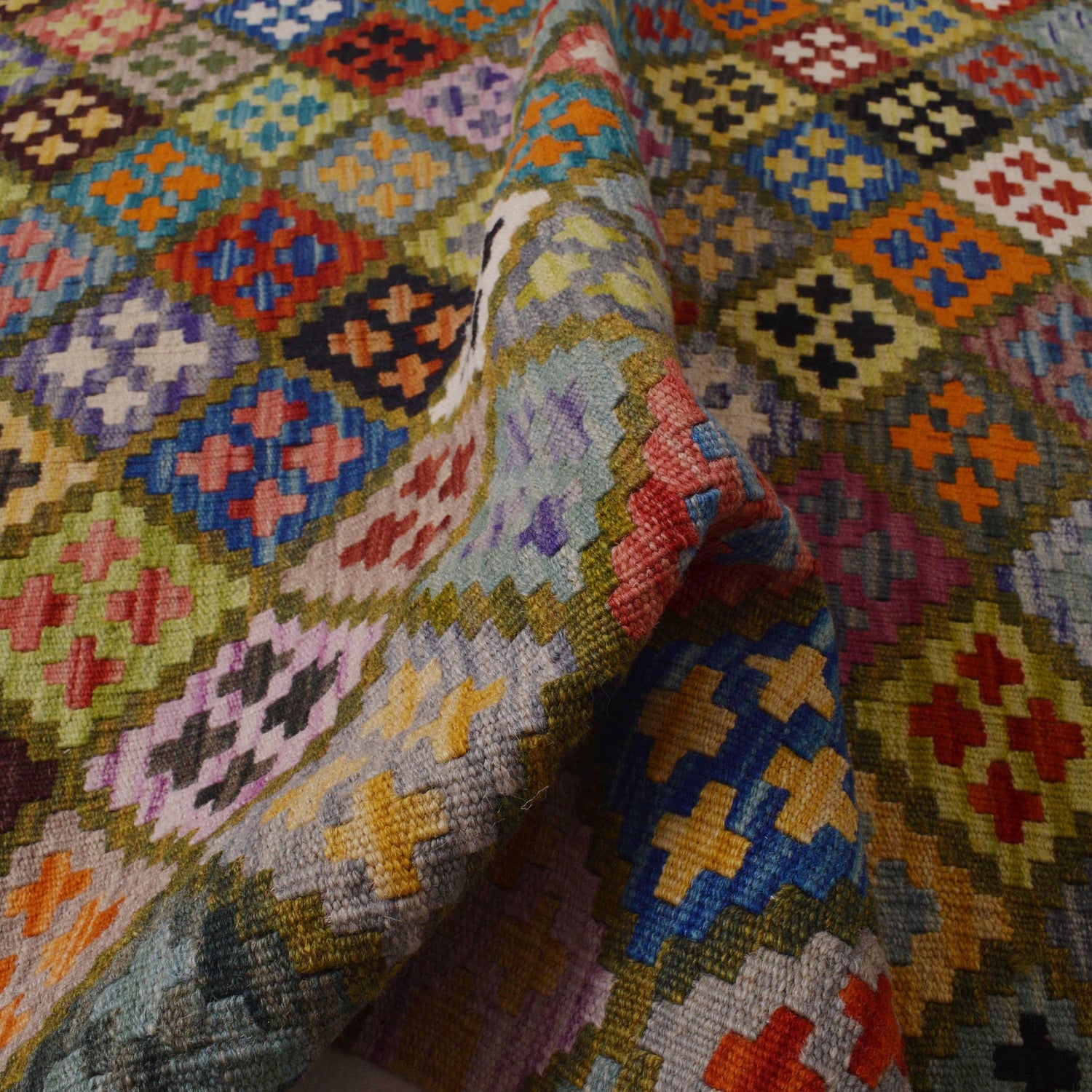 Handmade Vegetable Kelim 3' 7" x 4' 11" ft / 110 x 149 cm - No. P36482