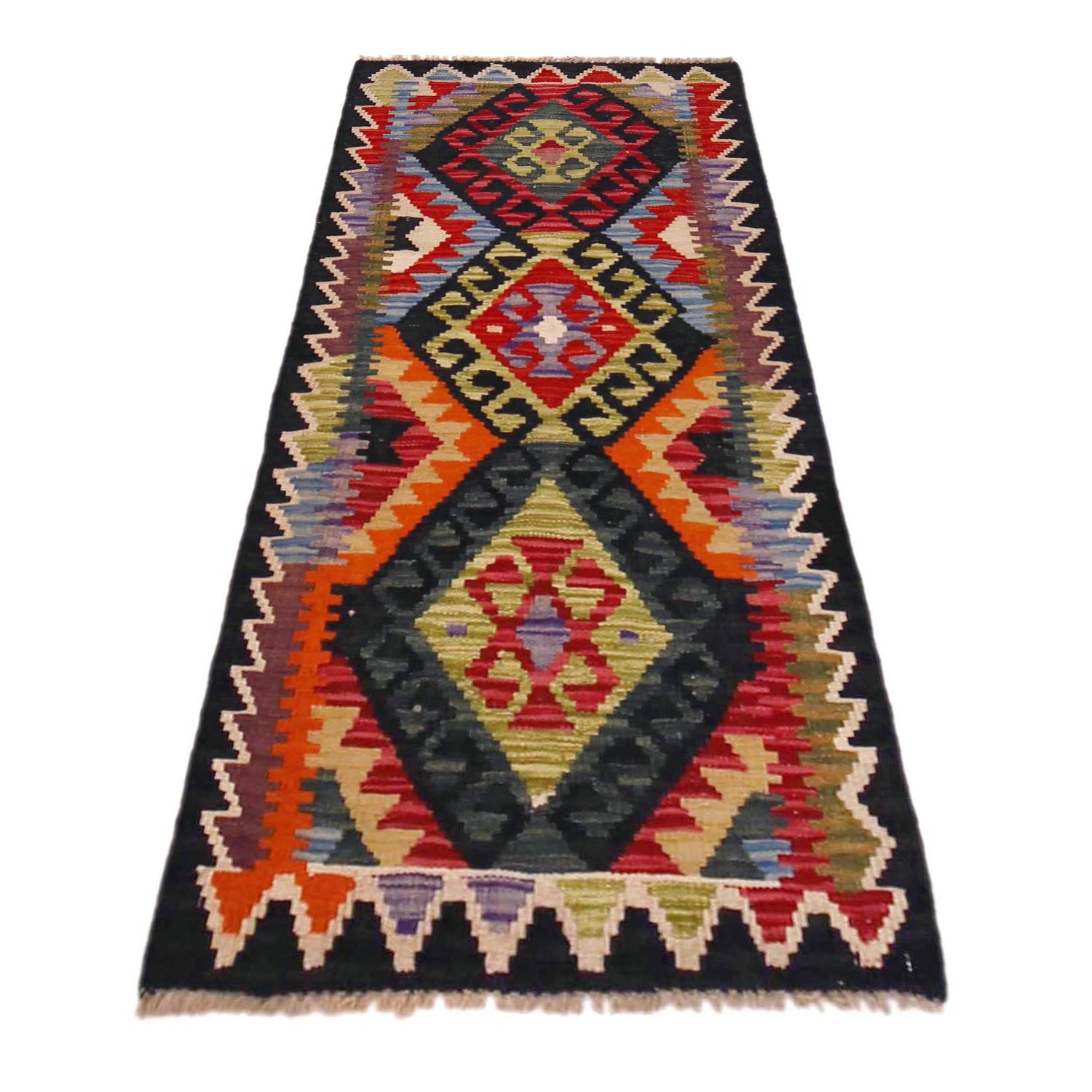 Handmade Vegetable Kelim Runner 2' 0" x 4' 9" ft / 60 x 146 cm - No. P36486