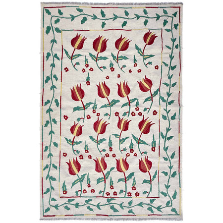 Hand Made Embroidery Kilim 5' 7" x 7' 10" ft / 169 x 240 cm - No. P36864