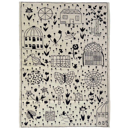 Pakistani Embroidery Kilim 3' 11" x 5' 10" ft / 120 x 179 cm - No. P36871