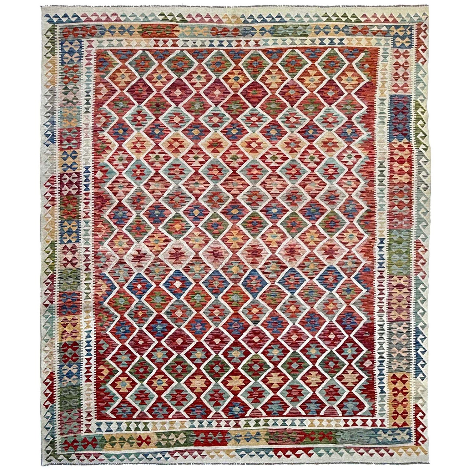 Handmade Vegetable Kilim 9' 7" x 12' 11" ft / 292 x 393 cm - No. P36875