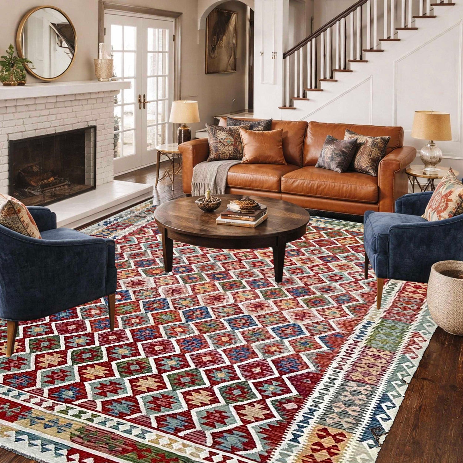 Handmade Vegetable Kilim 9' 7" x 12' 11" ft / 292 x 393 cm - No. P36875
