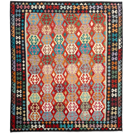 Hand Knotted Flatweave Kilim 8' 3" x 9' 8" ft / 252 x 295 cm - No. P36900