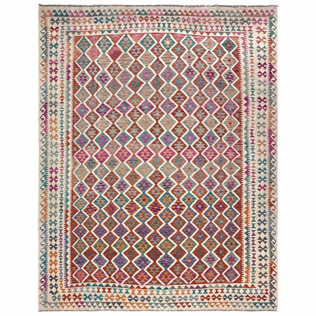 Hand Knotted Flatweave Kilim 9' 9" x 13' 1" ft / 298 x 398 cm - No. P36911
