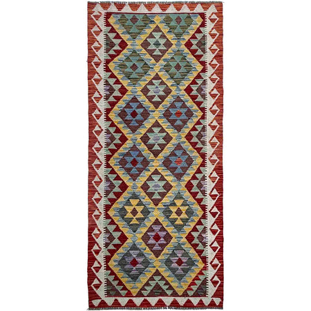 Hand Made Afghan Kilim Runner 2' 9" x 7' 9" ft / 85 x 235 cm - No. P36945