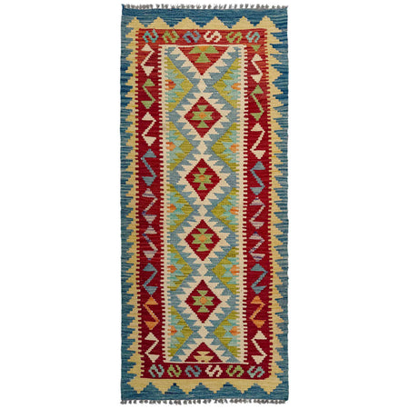 Handmade Vegetable Kelim Runner 2' 6" x 6' 4" ft / 77 x 193 cm - No. P36966