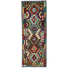 Multi Color ful Flat-Weave Wool Kilim Runner 2' 10" x 9' 10" ft / 87 x 300 cm - No. P36976