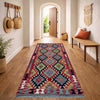 Handmade Turkish Design Wool Kilim Runner 2' 9" x 6' 7" ft / 84 x 200 cm - No. P36993