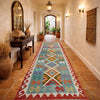 Hand Knotted Afghan Style Kilim Runner 2' 9" x 9' 8" ft / 83 x 294 cm - No. P37018