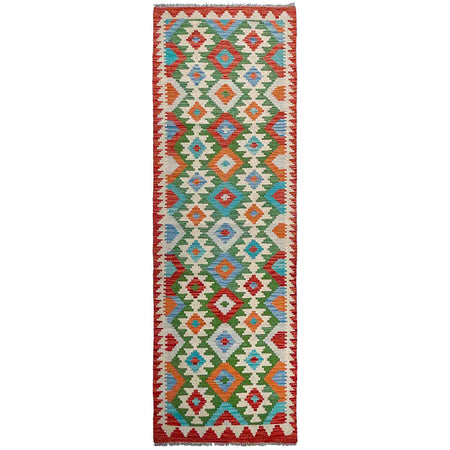 Handmade Vegetable Kilim Runner 2' 9" x 9' 8" ft / 85 x 295 cm - No. P37019