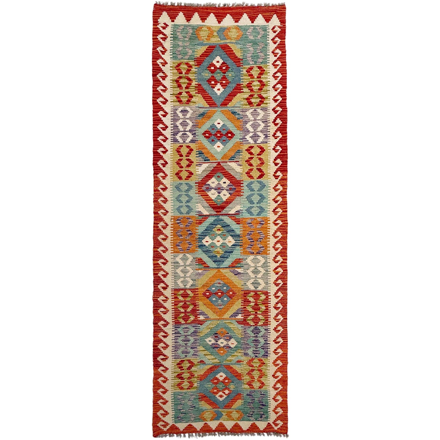 Long Kilim Runner 2' 7" x 9' 1" ft / 78 x 276 cm - No. P37032