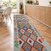 Hand Knotted Afghan Style Kilim Runner 2' 8" x 10' 0" ft / 82 x 305 cm - No. P37035