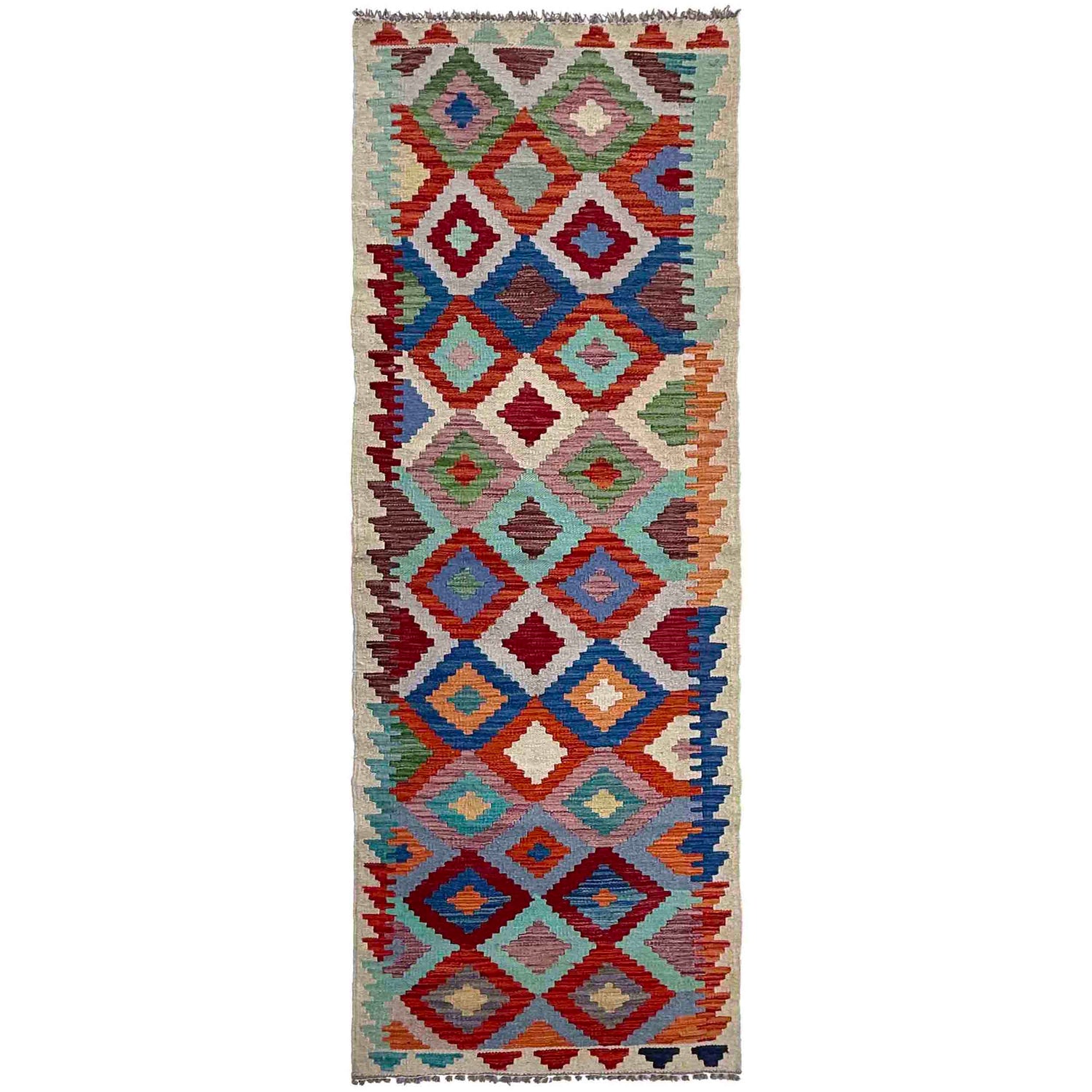 Short Kilim Runner 2' 4" x 7' 11" ft / 72 x 241 cm - No. P37036