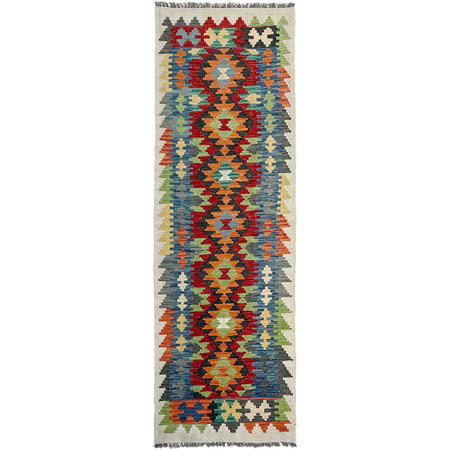 Handmade Vegetable Kelim Runner 2' 7" x 9' 3" ft / 80 x 283 cm - No. P37039