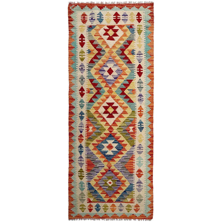 Handmade Vegetable Kelim Runner 2' 10" x 8' 0" ft / 87 x 244 cm - No. P37041