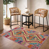 Multi Color ful Flat-Weave Wool Kilim 2' 7" x 3' 11" ft / 78 x 119 cm - No. P37047