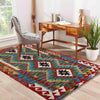 Multi Color ful Flat-Weave Wool Kilim 2' 9" x 4' 2" ft / 84 x 128 cm - No. P37053