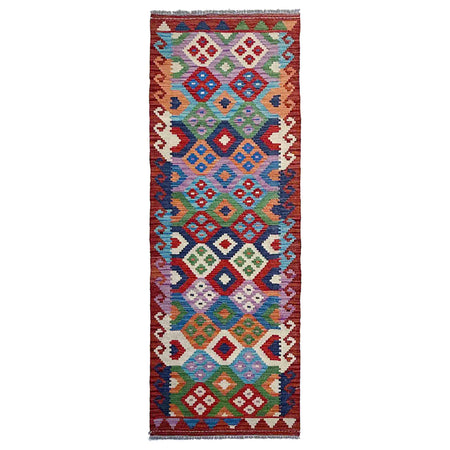 Long Chobi Kilim Runner 2' 7" x 9' 6" ft / 80 x 289 cm - No. P37055