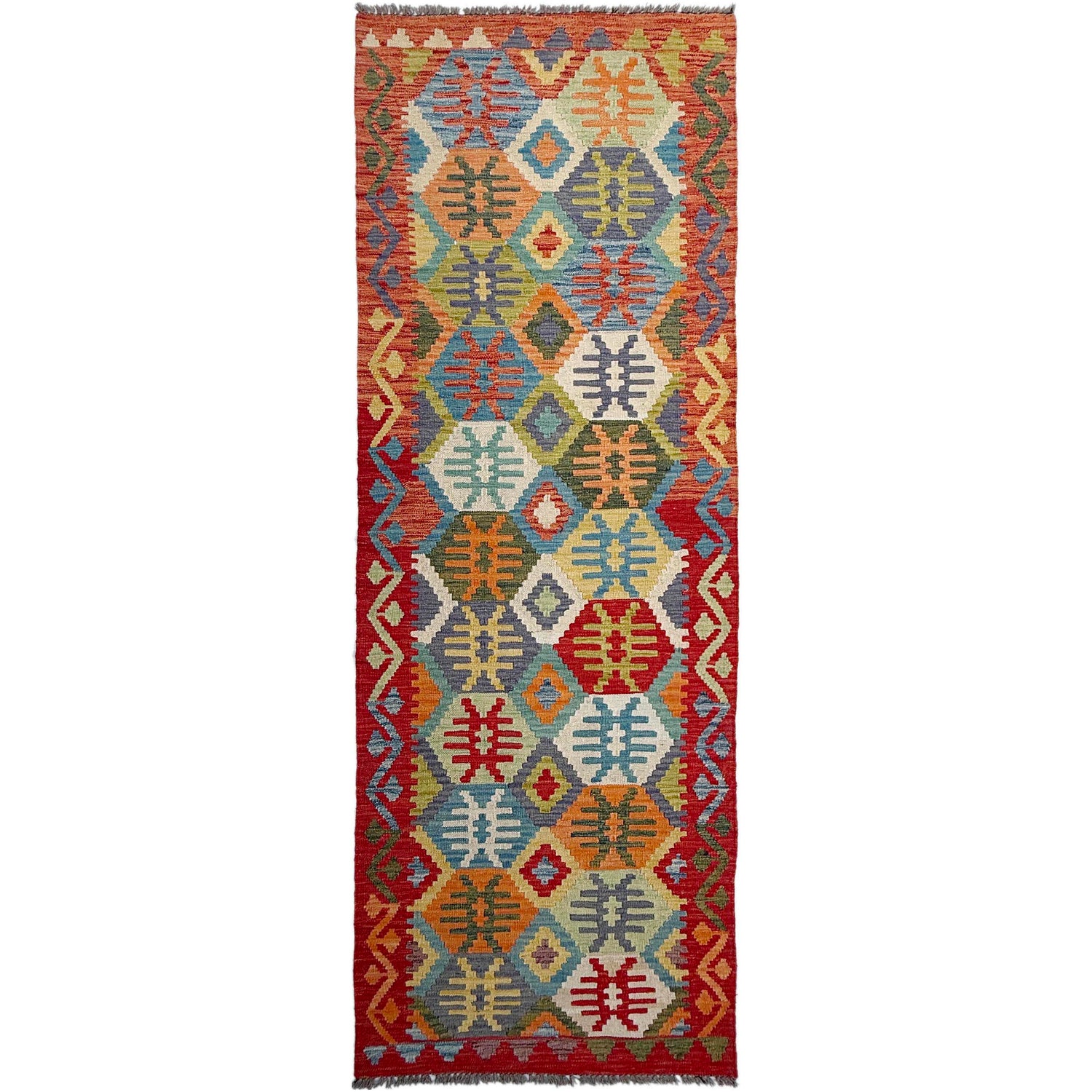 Long Chobi Kilim Runner 2' 10" x 9' 4" ft / 87 x 285 cm - No. P37062