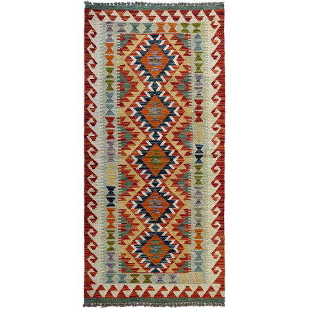 Short Kilim Runner 2' 9" x 6' 5" ft / 85 x 196 cm - No. P37068